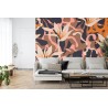Fototapete Abstract Jungle Plants Pattern. Creative Collage Contemporary Floral Seamless Pattern. Fashionable Template F