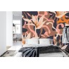 Fototapete Abstract Jungle Plants Pattern. Creative Collage Contemporary Floral Seamless Pattern. Fashionable Template F