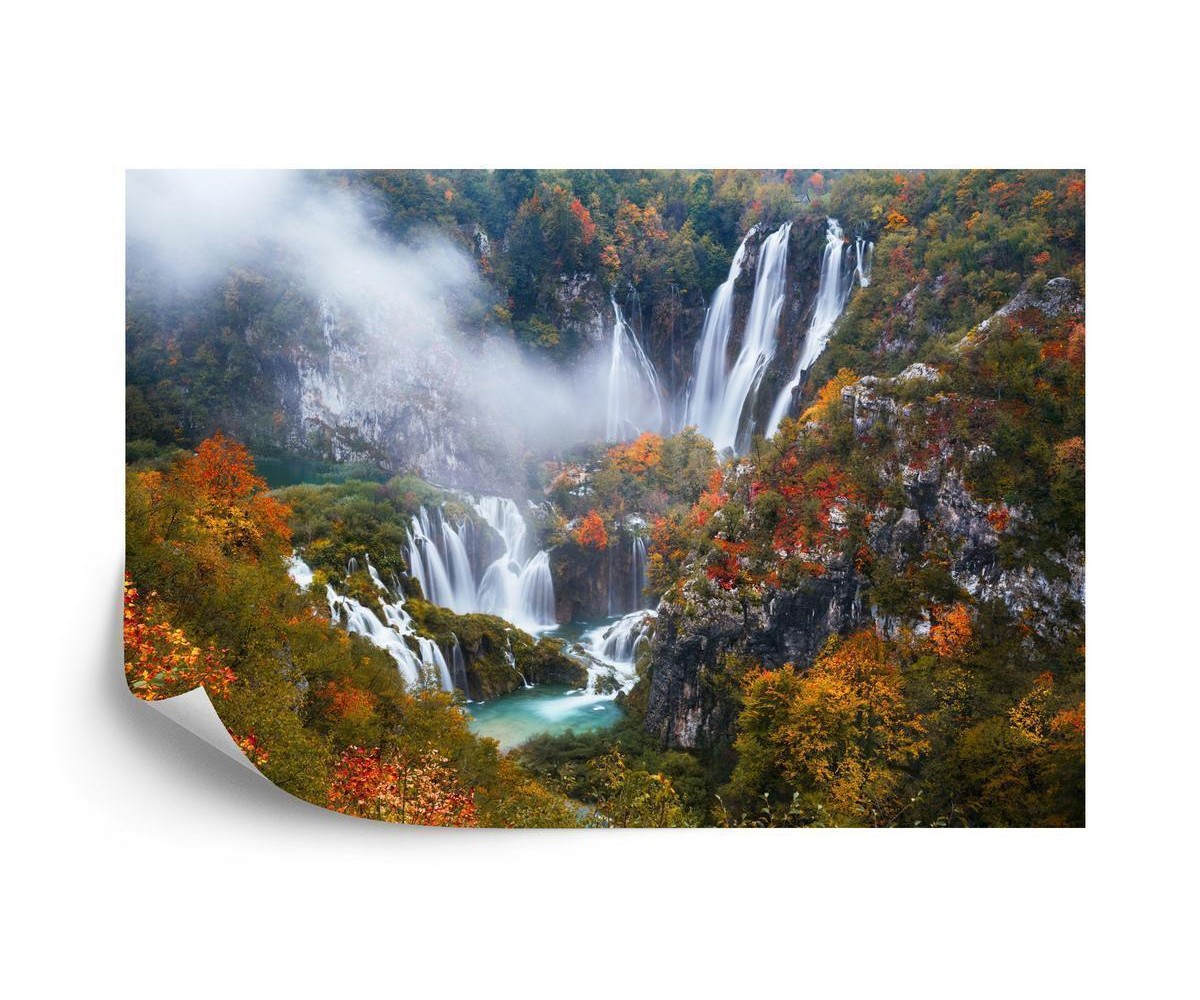 Fototapete Herbst Wasserfall