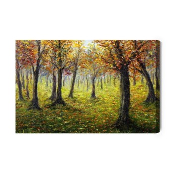 Leinwandbild Herbstliche Waldlandschaft