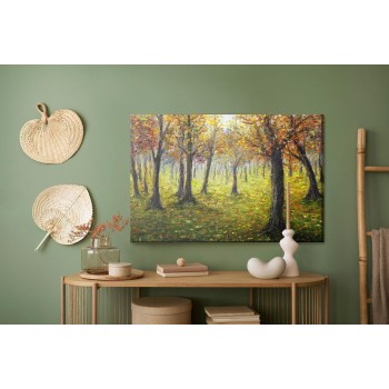 Leinwandbild Herbstliche Waldlandschaft