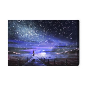 Leinwandbild Das Nachtmeer Und Die Sterne
