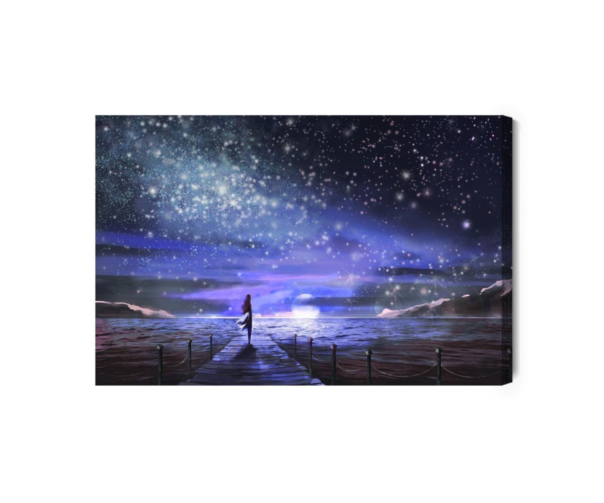 Leinwandbild Das Nachtmeer Und Die Sterne