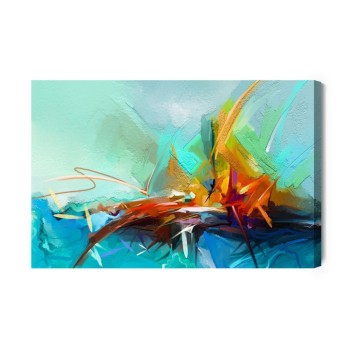 Leinwandbild Abstraktes Segelboot