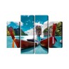 Mehrteiliges Bild Boote In Der Andamanensee In Thailand
