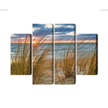 Mehrteiliges Bild Sonnenaufgang Am Strand Von Rügen