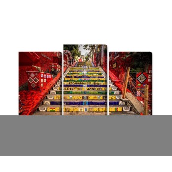 Mehrteiliges Bild Selaron-Treppe Im Historischen Zentrum Von Rio De Janeiro