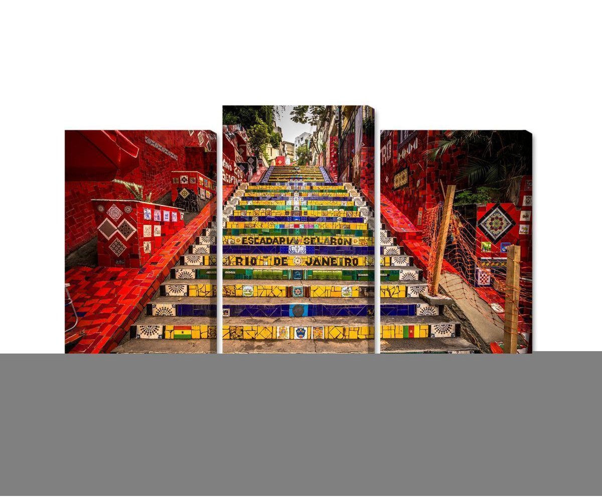 Mehrteiliges Bild Selaron-Treppe Im Historischen Zentrum Von Rio De Janeiro
