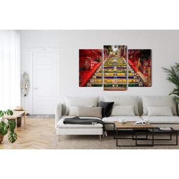 Mehrteiliges Bild Selaron-Treppe Im Historischen Zentrum Von Rio De Janeiro