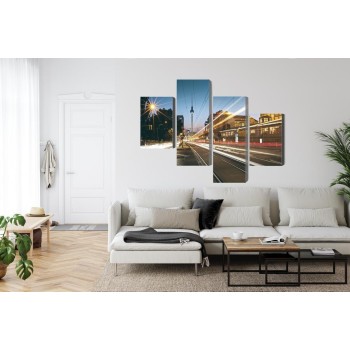 Mehrteiliges Bild Panoramablick Auf Die Straßen Von Berlin