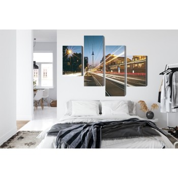 Mehrteiliges Bild Panoramablick Auf Die Straßen Von Berlin