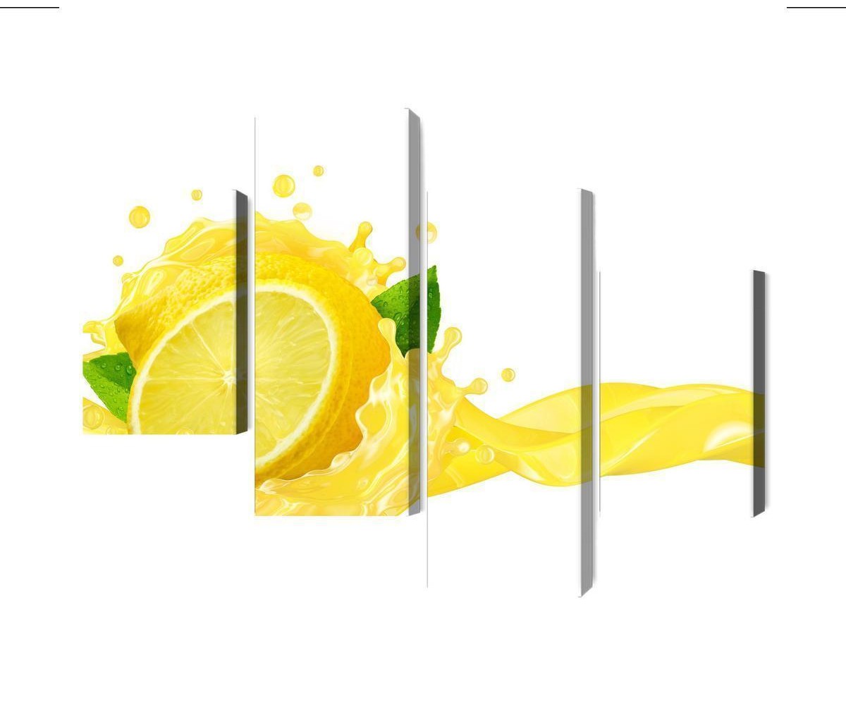 Mehrteiliges Bild Frischer Zitronensaft