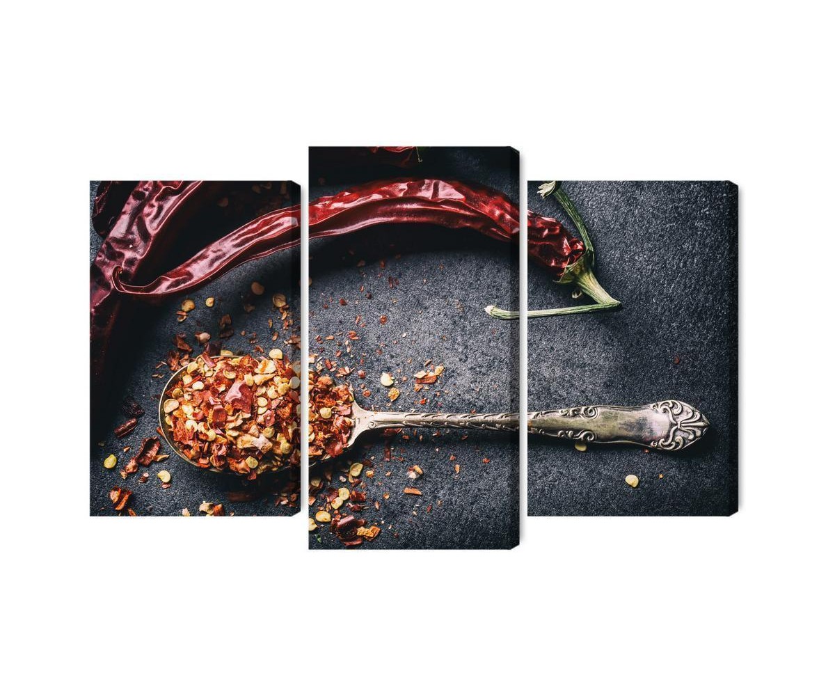 Mehrteiliges Bild Getrocknete Chilischoten