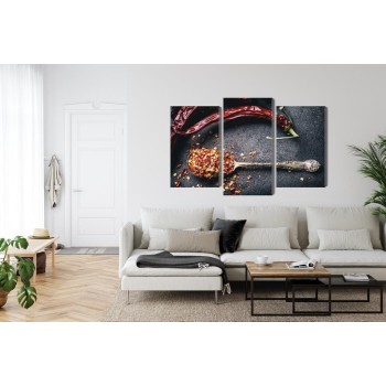 Mehrteiliges Bild Getrocknete Chilischoten