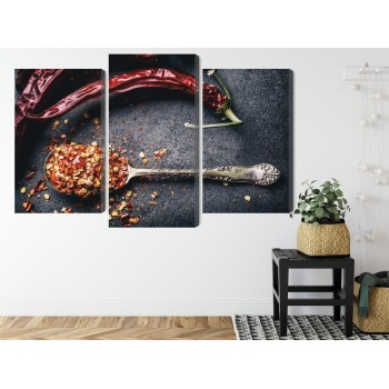 Mehrteiliges Bild Getrocknete Chilischoten
