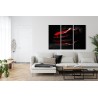 Mehrteiliges Bild Roter Sportwagen 3D
