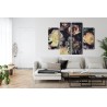 Mehrteiliges Bild Ein Bunter Blumenstrauß Im Vintage-Stil