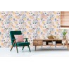 Tapete Zarte Farbige Blumen