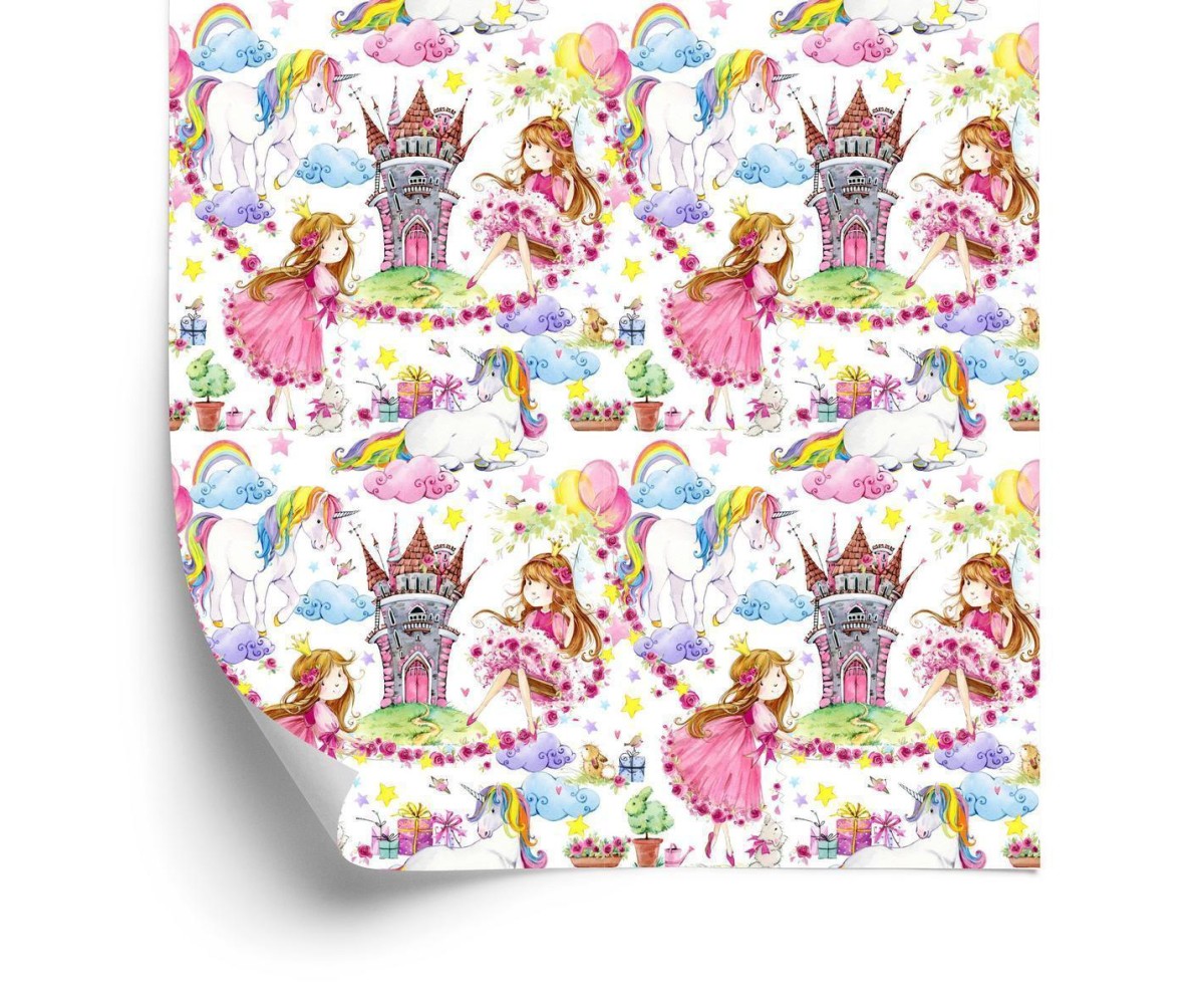Tapete Für Kinder Einhörner Märchenprinzessin