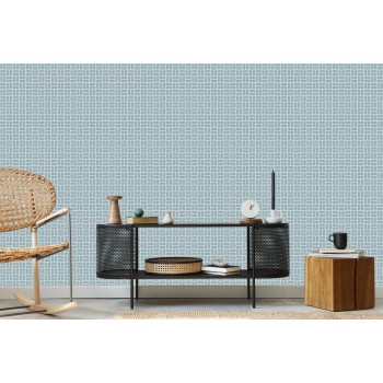 Tapete Geometrisches Muster Im Retro-Stil
