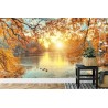 Fototapete Herbstlicher Sonnenuntergang