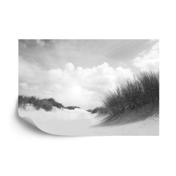 Fototapete Sandige Tage In Schwarz-Weiß