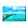 Leinwandbild Ein Pier Im Karibischen Meer