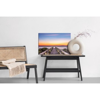 Leinwandbild Holzsteg Und Das Meer