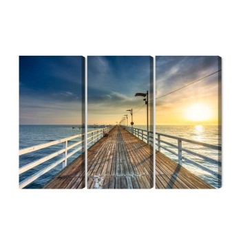 Mehrteiliges Bild Holzsteg An Der Ostsee