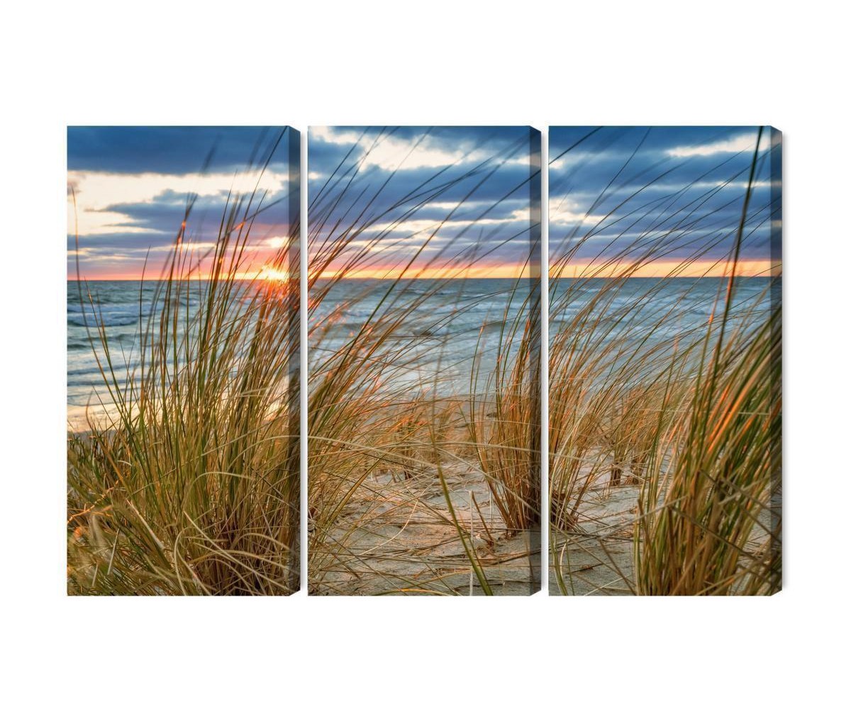 Mehrteiliges Bild Sonnenaufgang Am Strand Von Rügen