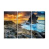 Mehrteiliges Bild Sonnenuntergang An Der Küste