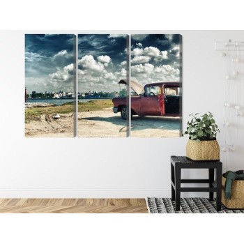 Mehrteiliges Bild Panoramablick Auf Havanna Und Den Malecon