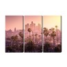 Mehrteiliges Bild Innenstadt Von Los Angeles Bei Sonnenuntergang