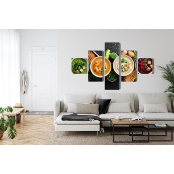 Mehrteiliges Bild Gemüsecremesuppen