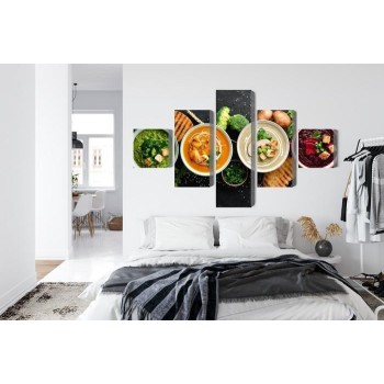 Mehrteiliges Bild Gemüsecremesuppen