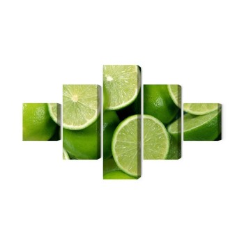 Mehrteiliges Bild Limettenhälften