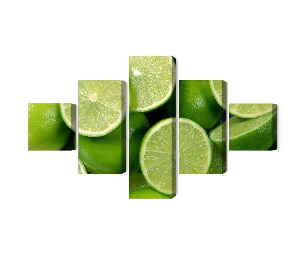 Mehrteiliges Bild Limettenhälften