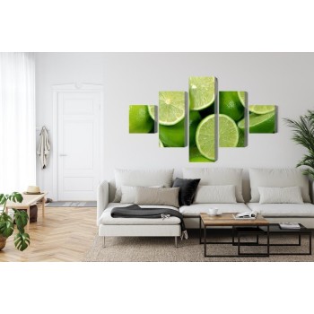 Mehrteiliges Bild Limettenhälften