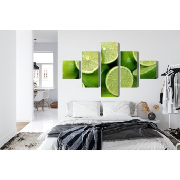 Mehrteiliges Bild Limettenhälften