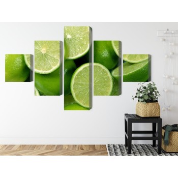 Mehrteiliges Bild Limettenhälften