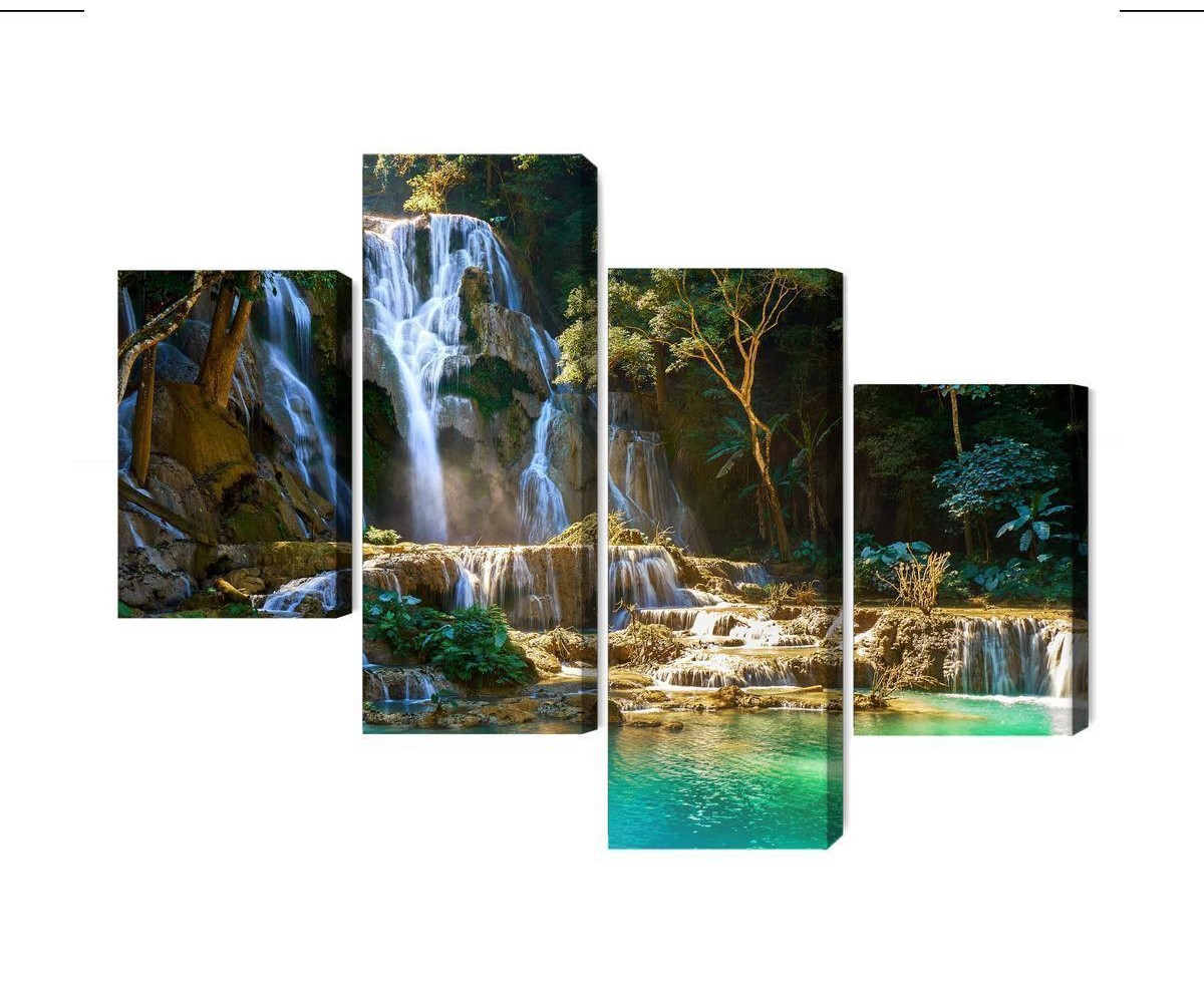 Mehrteiliges Bild Kuang-Si-Wasserfall