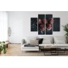 Mehrteiliges Bild Schokoladenmuffins Mit Rosen