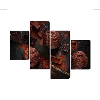 Mehrteiliges Bild Schokoladenmuffins