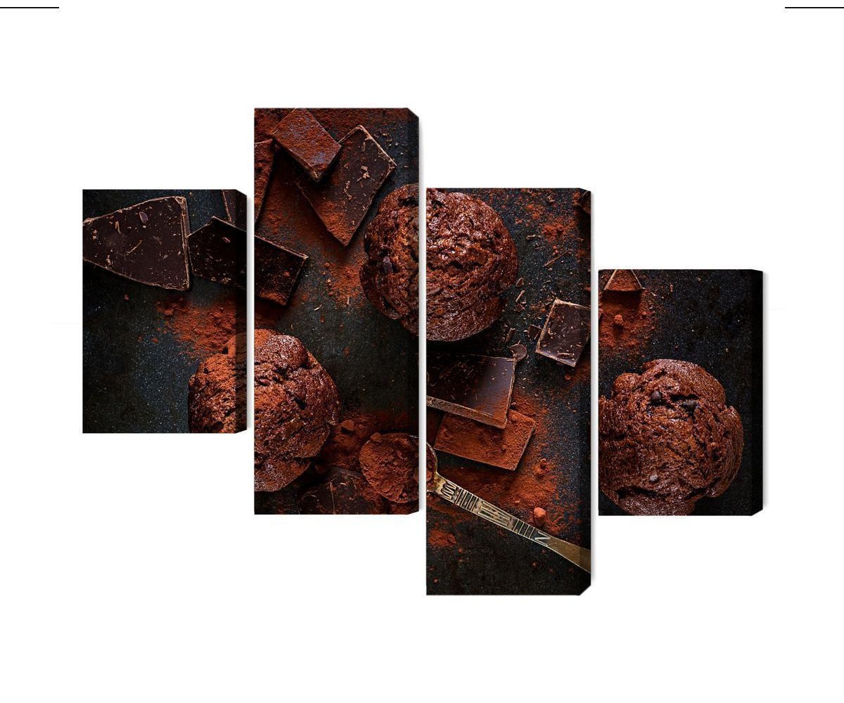 Mehrteiliges Bild Schokoladenmuffins