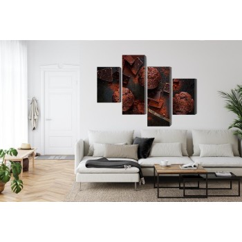 Mehrteiliges Bild Schokoladenmuffins