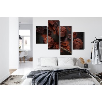 Mehrteiliges Bild Schokoladenmuffins