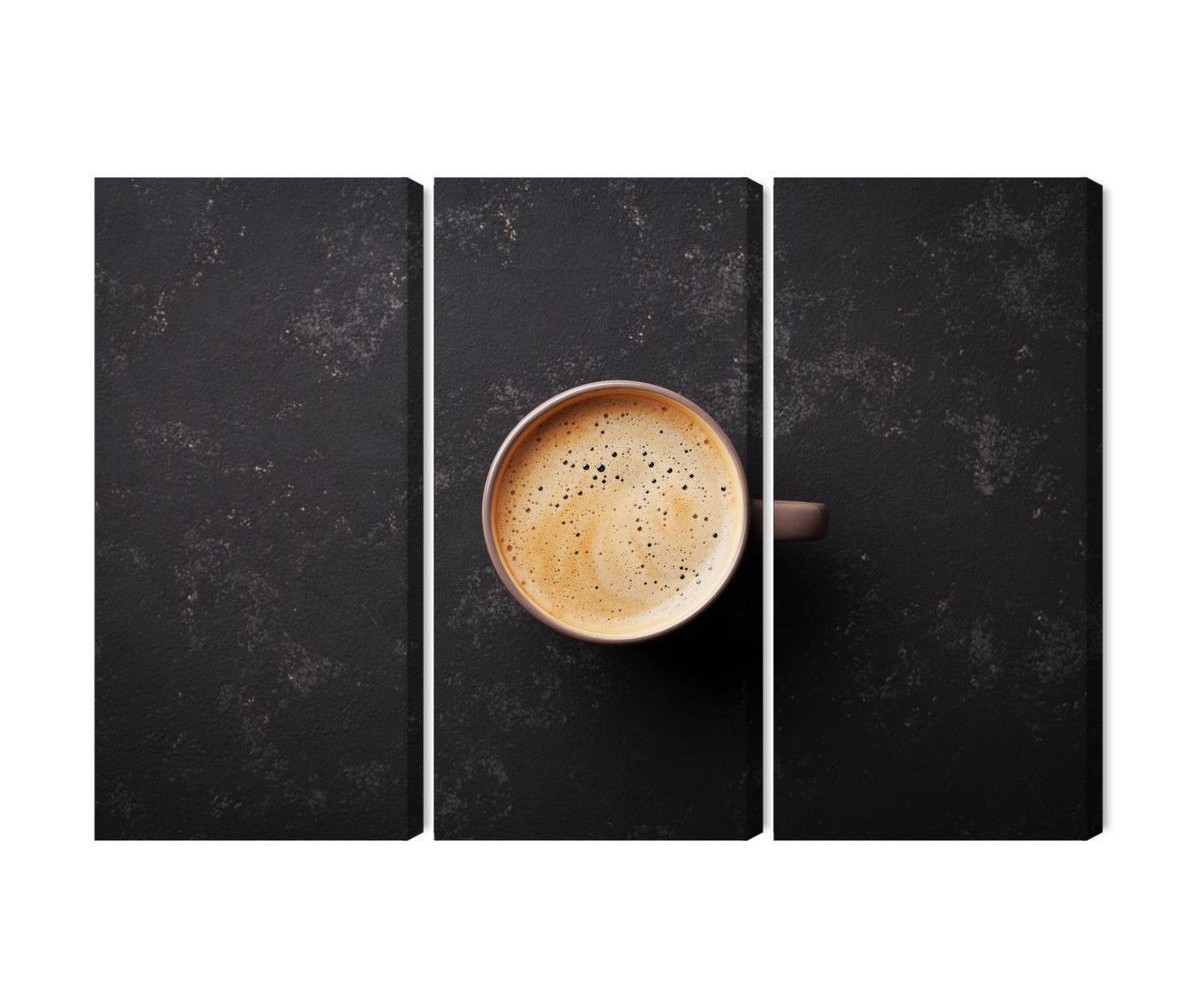Mehrteiliges Bild Eine Tasse Frischen Kaffee