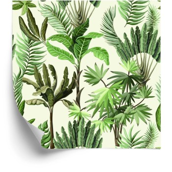 Tapete Exotische Blätter Vintage