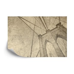 Fototapete Brooklyn-Brücken-Schmutz-Sepia