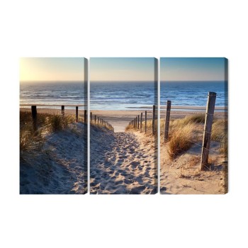 Mehrteiliges Bild Nordseestrand 3D